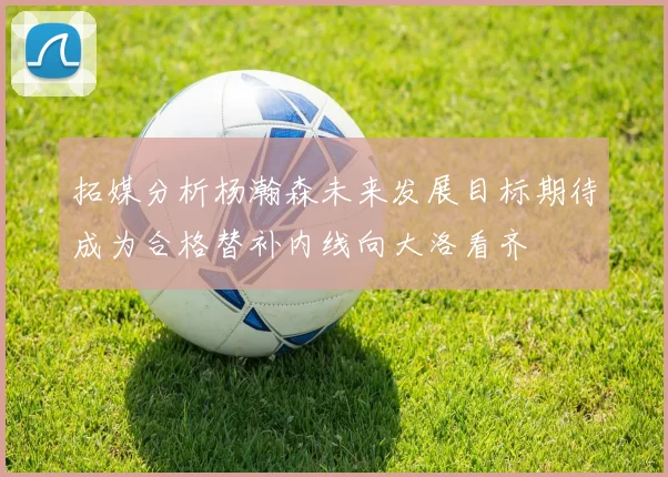 拓媒分析杨瀚森未来发展目标期待成为合格替补内线向大洛看齐